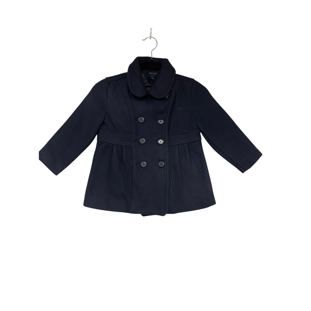 Tommy Hilfiger Kids Classic Dressy Navy Blue Double Breasted Wool Peacoat 4T